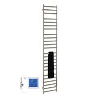 SSI Design Athena elektrische radiator met witte digitale thermostaat RVS geborsteld 160x35cm 300W