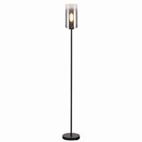 Freelight Vloerlamp Ventotto H 165 cm Ø 15 cm rook glas zwart