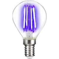 LightMe LED-lamp Energielabel B (A++ - E) E14 Kogel 4 W Blauw (Ø x l) 45 mm x 78 mm Filament / Retro-LED 1 stuk(s)