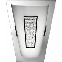 Integrierter LED-Wandspiegel für Badezimmer, Chrom, Schwarz IP44 - Searchlight