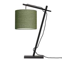 Good&Mojo Tafellamp Andes - Bamboe Zwart/Groen - 30x18x46cm