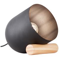Brilliant - Lampe Koji Tischleuchte schwarz/holzfarben Metall/Bambus schwarz 1x A60, E27, 25 w - schwarz