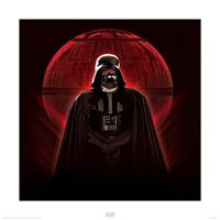 Pyramid Star Wars Rogue One Darth Vader and Death Star Kunstdruk 40x40cm