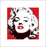 Pyramid Marilyn Monroe Red Kunstdruk 40x40cm