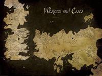 Pyramid Game of Thrones Westeros and Essos Antique Map Kunstdruk 60x80cm