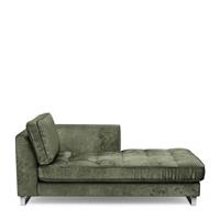 Rivièra Maison Chaise Longue 'West Houston' Rechts, Velvet, kleur Ivy