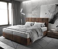 DELIFE Boxspringbett Dream-Fine 180x200 Mikrofaser Braun