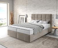 DELIFE Boxspringbett Dream-Fine 140x200 Mikrofaser Beige