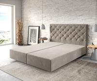 DELIFE Boxspringgestell Dream-Great 160x200 Mikrofaser Beige
