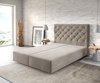 DELIFE Boxspringgestell Dream-Great 140x200 Mikrofaser Beige