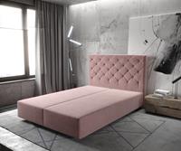 DELIFE Boxspringgestell Dream-Great 140x200 Mikrofaser Rosé