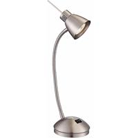 Globo - Schreib Tisch Lampe Leuchte Metall Nickel Matt Spot Beweglich Schlaf Zimmer Büro