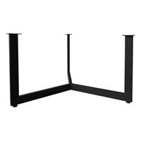 Furniture Legs Europe Zwarte stalen salontafel onderstel hoogte 43 cm en diameter 73 cm (40 x 20 mm)