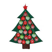 Bellatio Kerstboom adventskalender vilt kerstversiering 95 cm -