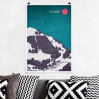 Klebefieber Poster Alpen Retro