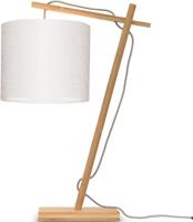 Good&Mojo Tafellamp Andes - Bamboe/Wit - 30x18x46cm