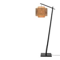 Good & Mojo Vloerlamp - BHUTAN - Bamboe - Zwart - Product Grootte: Small shade (40x34 cm) / Product Met gloeilamp: Nee
