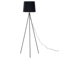 Beliani - Stehlampe in industriellem Stil Lampenschirm aus Poly-Baumwolle schwarz Sambra - Schwarz