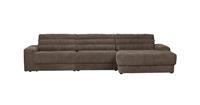 BePureHome Date Chaise Longue Rechts - Grove Ribstof - Mud - 78x316x162