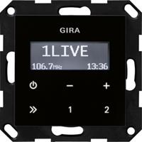 GIRA inbouwradio RDS Systeem 55 zwart glas
