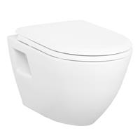 Douche Concurrent Toiletpot Hangend Creavit 35.5x49.8x40cm Wandcloset Keramiek Glans Wit Diepspoel Spoelrand met Bidet