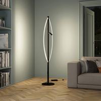 Matwei LED-Stehlampe, oval, nickel - Lucande