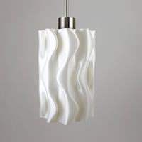 Tagwerk Hanglamp Amöbe, 3D-geprint, wit