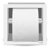 Looox - Closed Toilettenpapierhalter Unterputz Matt-Weiß - weiß