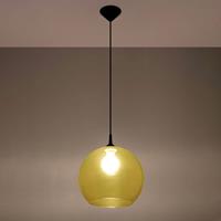 SOLLUX Hanglamp Colour, glazen kap geel