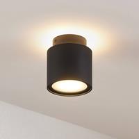 Walisa LED-Deckenlampe, Milchglas, schwarz - Arcchio
