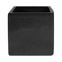 Ter Steege Pot Cube black vierkante zwarte plantenbak buiten 40x40x40 cm