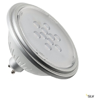 SLV ELEKTRONIK LED Leuchtmittel, QPAR111, GU10, 7W, 3000K, 40° silber-011831
