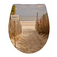 Douche Concurrent Toiletbril Cedo Beach Path Print Duroplast Softclose en Quickrelease Toiletzitting