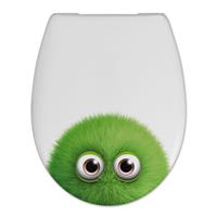 Douche Concurrent Toiletbril Cedo Monster Print Duroplast Softclose en Quickrelease Toiletzitting