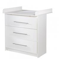 Roba commode Maren 88,5 x 75 x 98,5 cm hout/RVS wit
