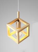 Groenovatie Houten Design Hanglamp, E27 Fitting, 20x16cm, Naturel