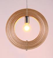 Groenovatie Ring Houten Design Hanglamp, E27 Fitting, ℃50cm, Naturel