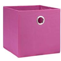 Leen Bakker Opbergbox Parijs - roze - 31x31x31 cm