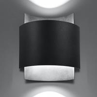 EULUNA Wandlampe Pako aus zwei Stahlplatten in Schwarz