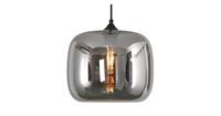 Artdelight Harvard Glazen hanglamp 1 lichts zwart/smoke d:28cm - Eigentijds Modern - 2 jaar garantie