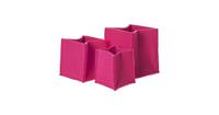 Present Time Opbergmand Vilt 3 Formaten Raspberry Pink