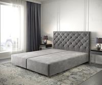 DELIFE Boxspringgestell Dream-Great 140x200 Mikrofaser Taupe