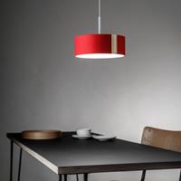 Domus LED hanglamp LARAfelt S, Ø 20 cm, rood/wolwit