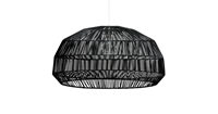 Fine Asianliving Bamboo Hanging Lamp Black - Aaron D43xH25cm