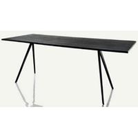 Magis Baguette Table Tisch mit lackierten Beinen auch Outdoor Tisch  Maße Tischplatte: 160 cm Gestell: weiss Material Tischplatte: MDF schwarz