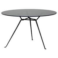 Magis Officina Tisch groß und rund Tisch  Tischplatte: geräuchertes Glas