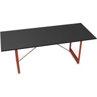 Magis Brut Tisch mit Stahlblech Tisch  Maße Tischplatte: 205 x 85 cm Farbe Gestell: rot