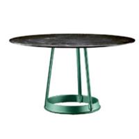 Magis Brut Round Tisch Tisch  Farbe Fuss und Gestell: anthrazitgrau Tischplatte: Carrara Mamor weiss