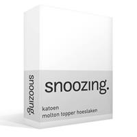 Snoozing - Katoen - Topper - Molton - Hoeslaken - 70x200 - Wit