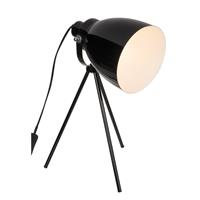 Retro Tafellamp/bureaulamp Zwart Metaal - Schemerlamp 42 Cm - E27 - Schemerlampen/bureaulampen